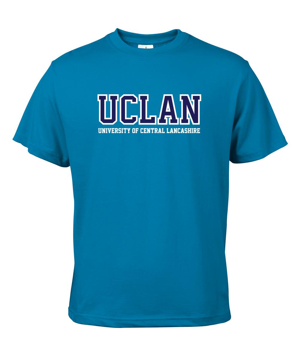 Teal Blue UCLan Logo Tshirt